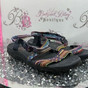 Skechers sandals rainbow Multi-Color Strappy Sport Sandals